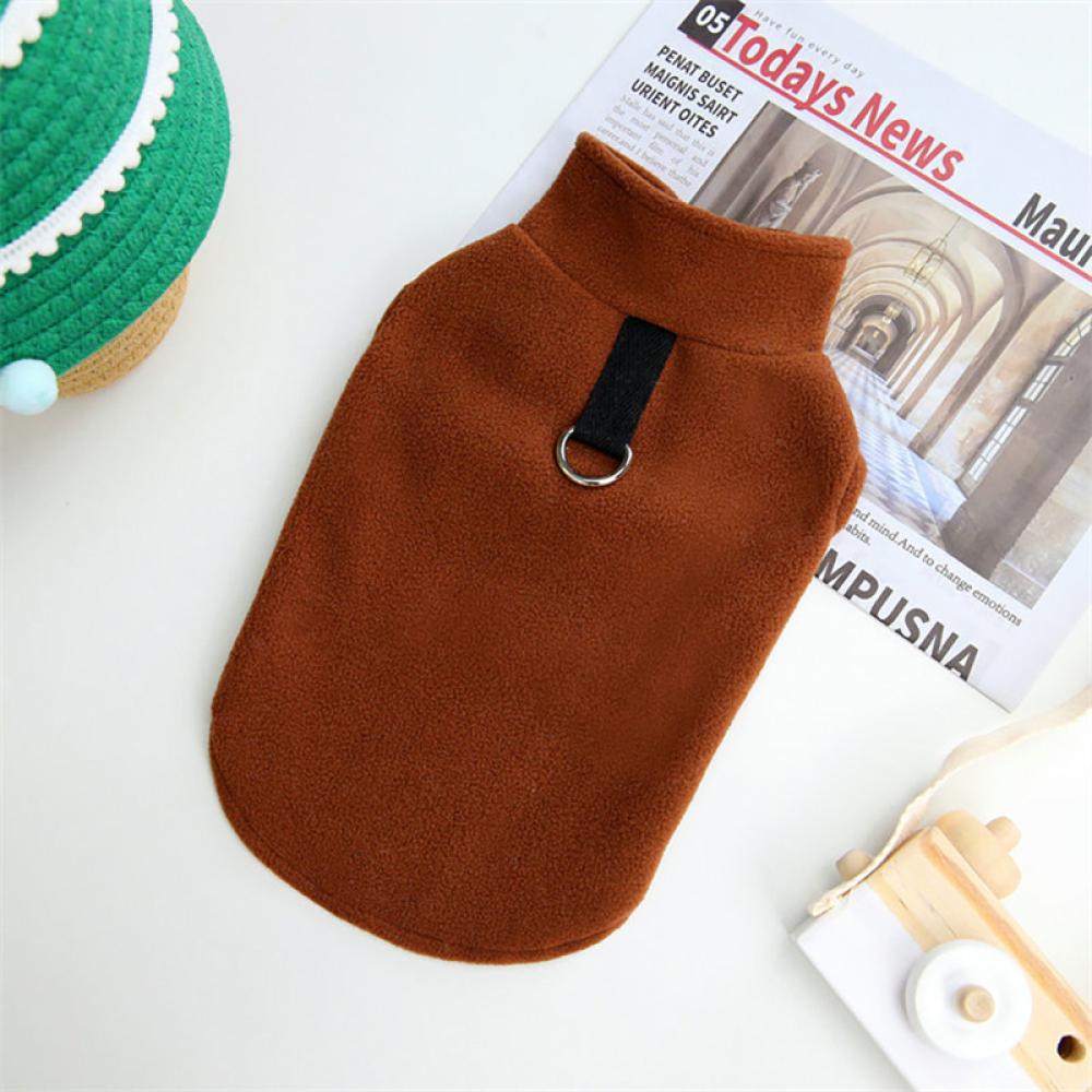 Timekey Sweater Anjing French Bulldog Kecil Bahan Fleece Lembut Untuk Musim Dingin F9V4
