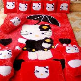 SURPET KARAKTER HELLO KITTY KASUR KARAKTER KASUR LANTAI KARAKTER FULL SET