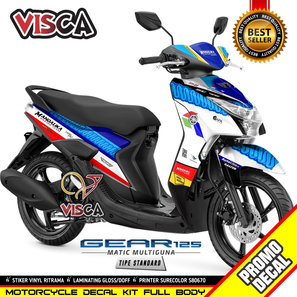 Decal Mio Gear 125 Full Body Stiker Motor Gear 125 Full Body Striping Mio Gear 125 Variasi Mandalika