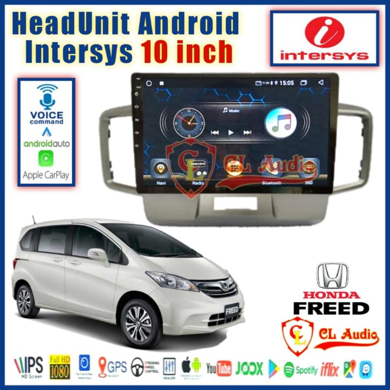Head Unit Android Intersys 10 Inch OEM Honda Freed Car play