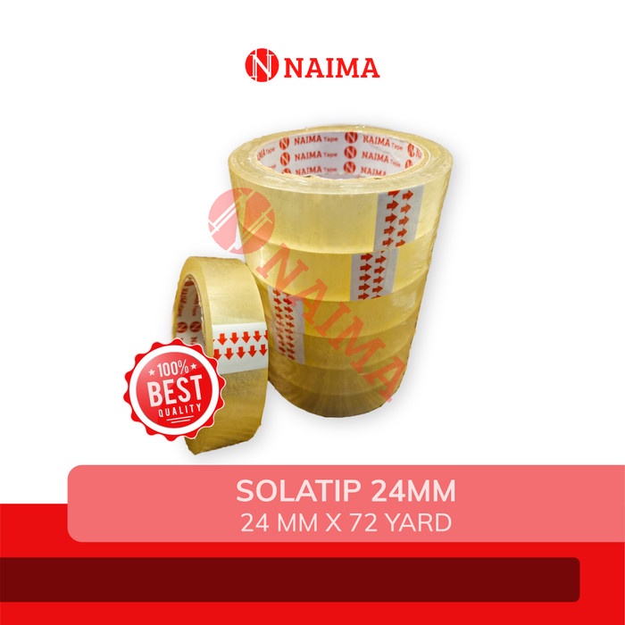 

(6pcs) Isolasi / Selotip 1 inch x 72 YARD / Solasi Solatip Bening 24mm