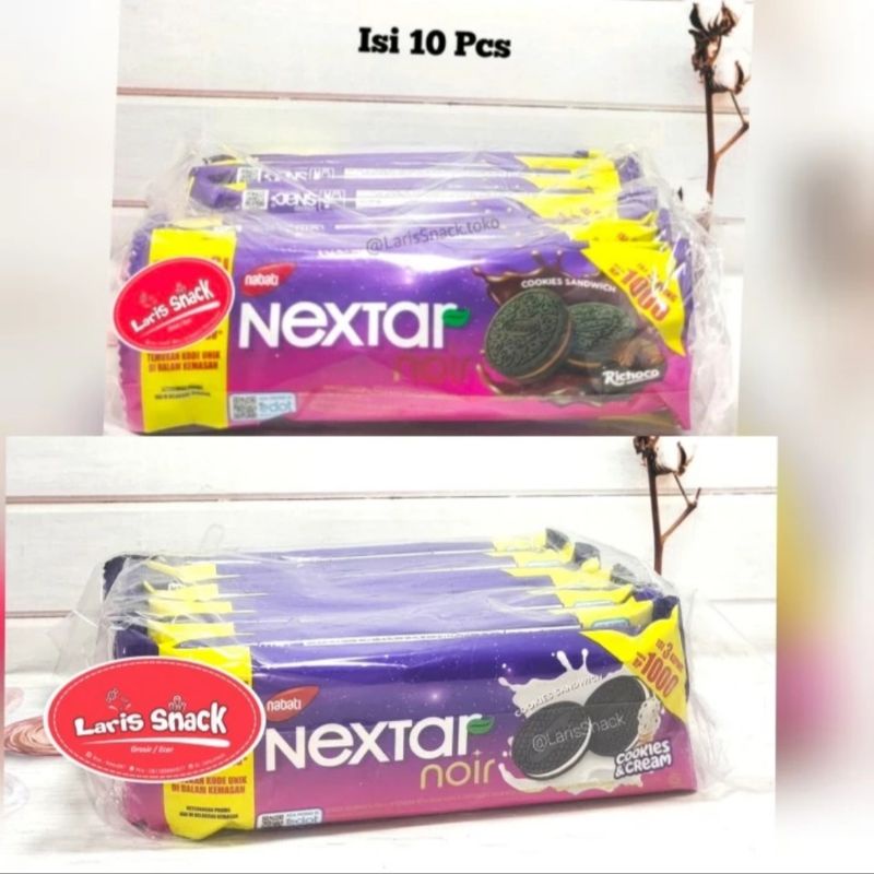 

Nabati Nextar Noir Cookies Sandwich 28.5gr (1 Packs isi 10)