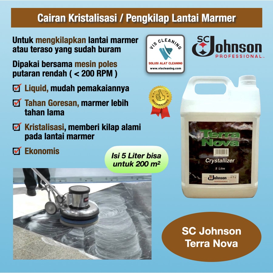 SC Johnson Terranova - Cairan Kristalisasi Pengkilap Lantai Marmer 4 L