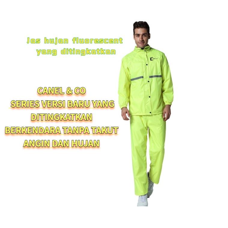 G55S CANEL & CO Jas hujan sepeda motor nilon + PVC / jas hujan neon baru yang ditingkatkan / jas huj