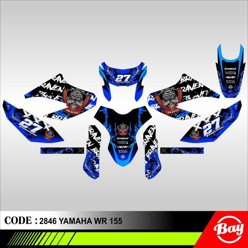 DECAL STICKER WR 155 FULLBODY STIKER YAMAHA WR 155 FULL BODY DECAL CUSTOM TRAIL MOTOCROSS SUPERMOTO 