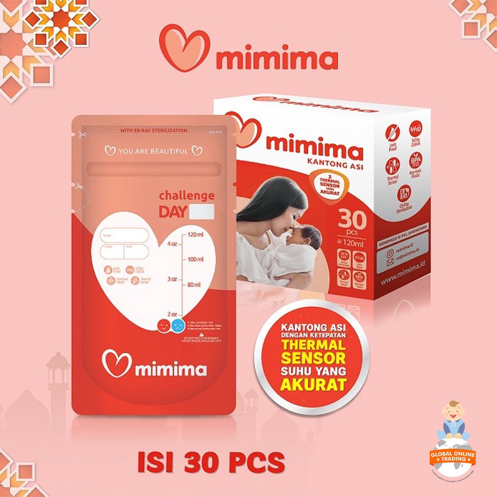 Mimima Kantong ASI dengan 2 Thermal Sensor 120 ml 30 Pcs