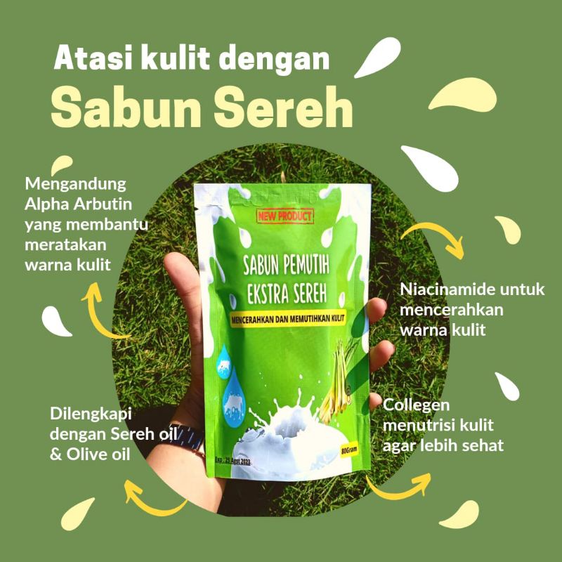 best seller.. SABUN SUSU EKSTRA SEREH/SABUN PEMUTIH BADAN AMPUH