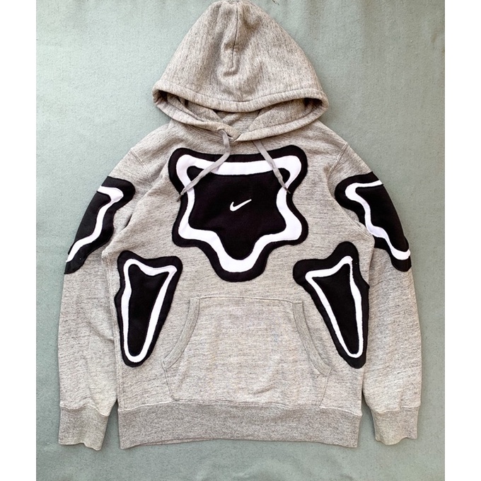 rework uniqlo hoodie swoosh design