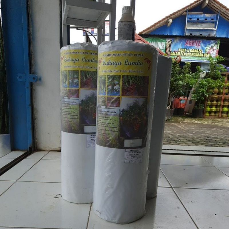 Plastik Mulsa Hitam Perak Cahaya Lumba Berat 15 Kg/Roll