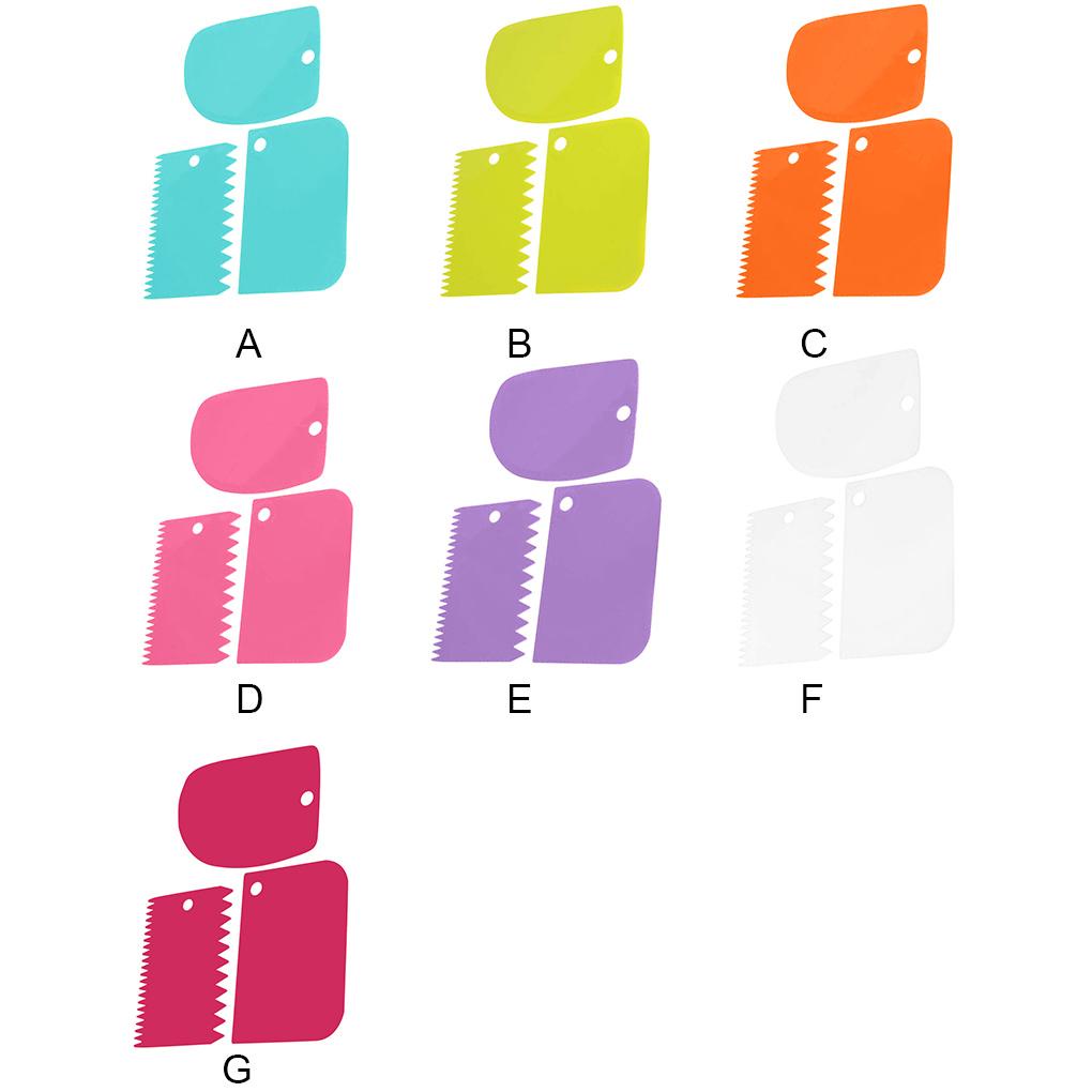 3pcs/lot Scraper Pemotong Kue Slicer Spatula Untuk Kue Krim Scraper Pasty Pemotong Scraper Tepi Tidak Teratur DIY Lebih Halus