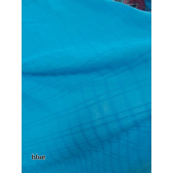 100% Cotton Kain Katun Rubiah Kotak Senada ( dobby )