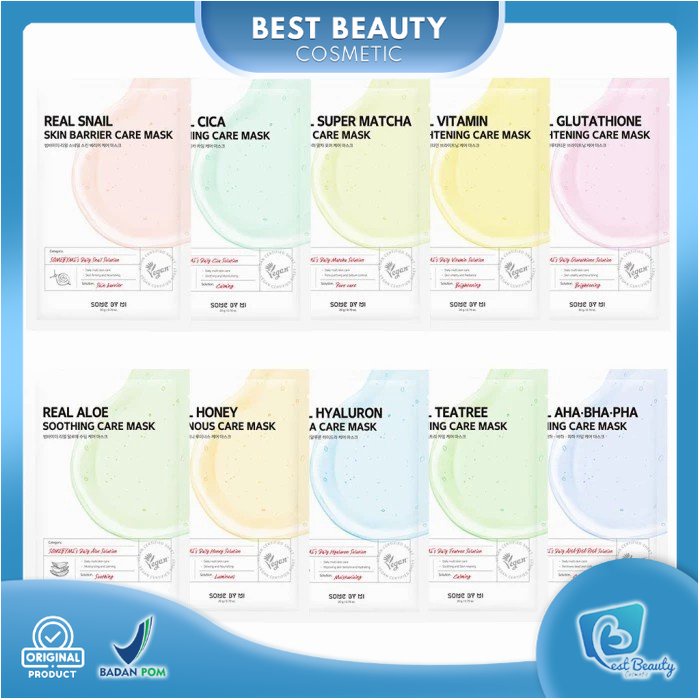 ★ BB ★  [BPOM] SOMEBYMI Real Care Mask Line - 1 Sachet - Some By Mi