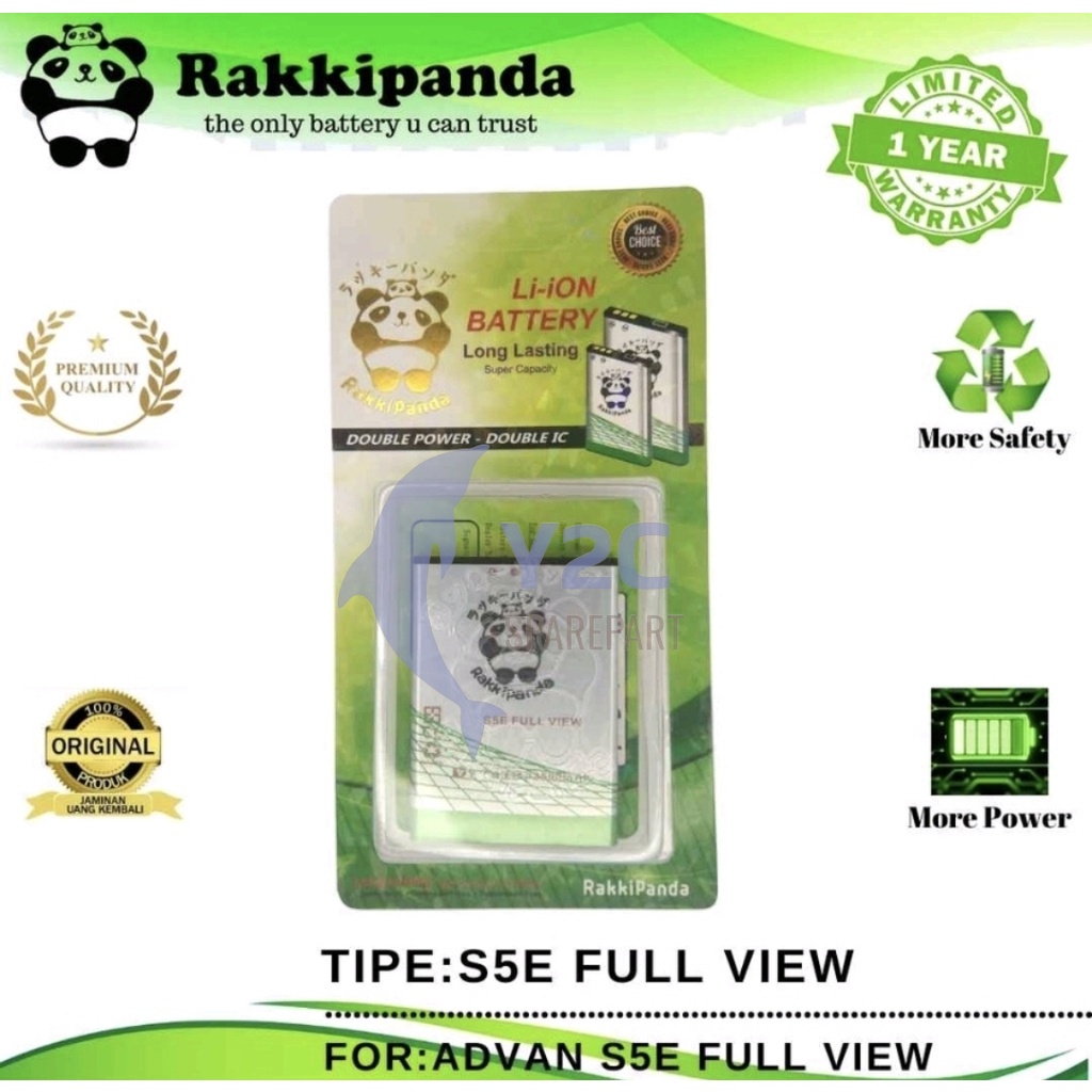 RAKKIPANDA ADVAN S5E FULL VIEW BATERAI BATRE BATERE BATREI BATRAI DOUBLE POWER