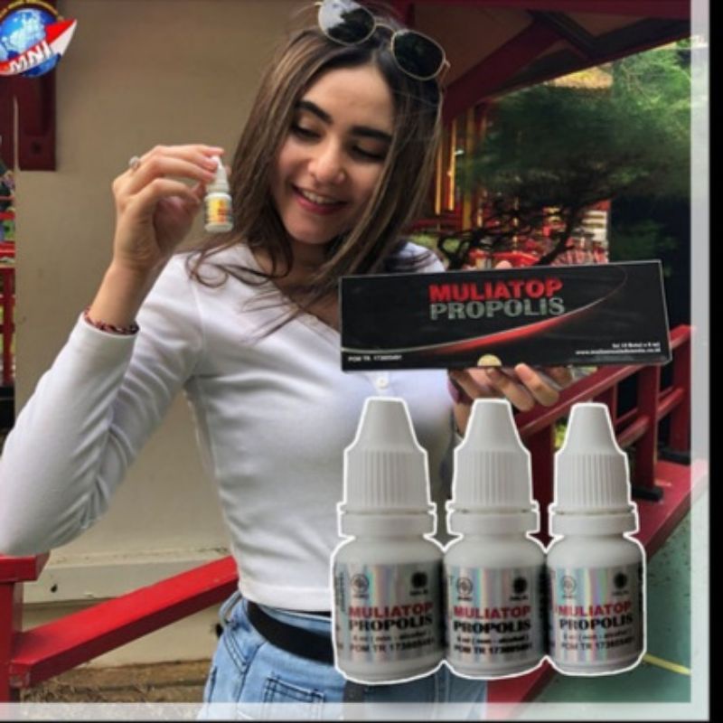 MuliaTop Propolis/ Top propolis Herbal Tetes Untuk Asam urat,Kolesterol 10 Botol
