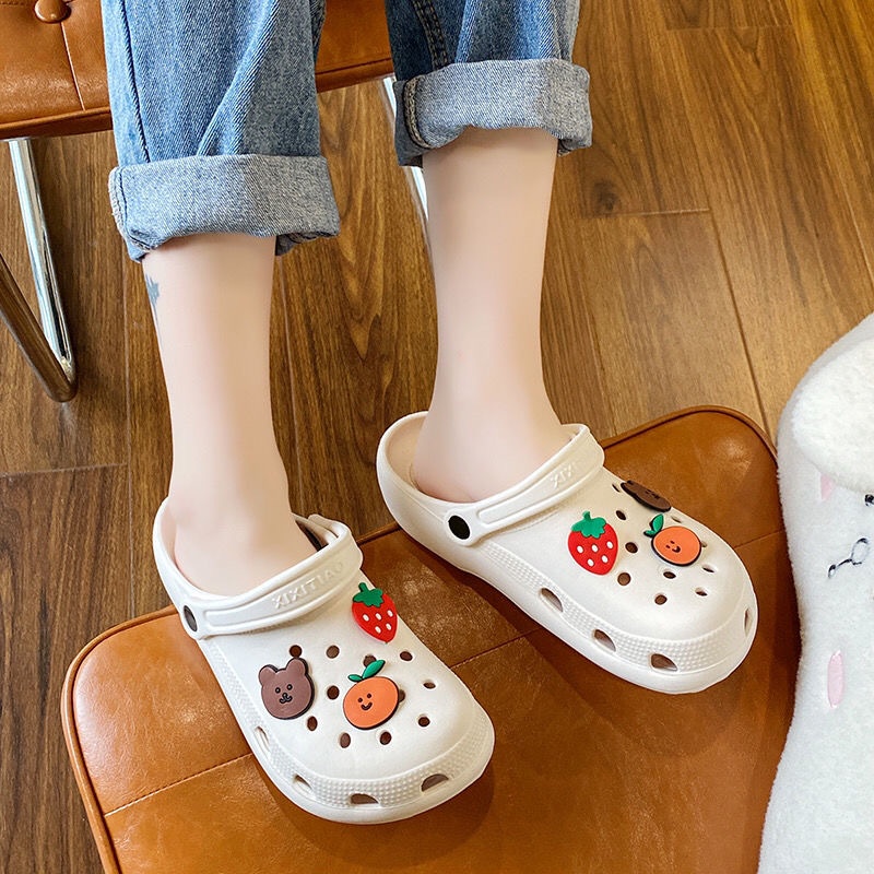 ♫ Megata ♫ SJ005 Sandal EVA Slop Wanita Free Stiker Boneka Sendal Import Fashion Korea Rubber Empuk Limitless