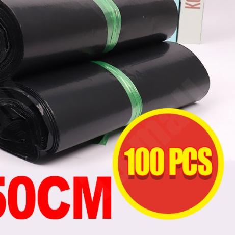 

Plastik Packing Polymailer LDPE Hitam 35X50CM Glossy isi 50pcs Tebal