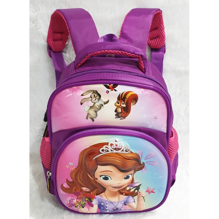 TAS RANSEL ANAK SEKOLAH PAUD PEREMPUAN CANTIK 10inch ( 2 Tahun ) GAMBAR TIMBUL IMPORT ( Love Ce 10&quot; )