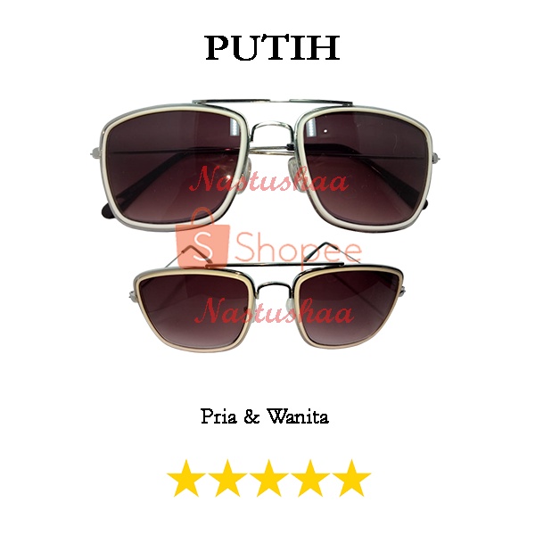 Kacamata Hitam Sunglasses Anti UV Fashion Kotak Aviator Casual Trendy Style Terbaru Ringan dan Stylish Untuk Pria dan Wanita NOCASE