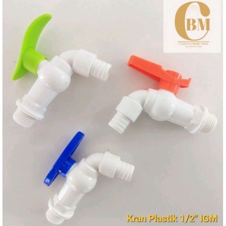 Kran Air Plastik 1/2inch Kran Pvc merk IGM