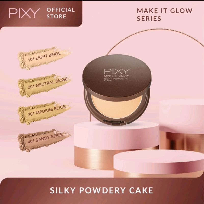Jual Silky Powder Pixy Make It Glow Cake Bedak Padat Pixy exp 20252027