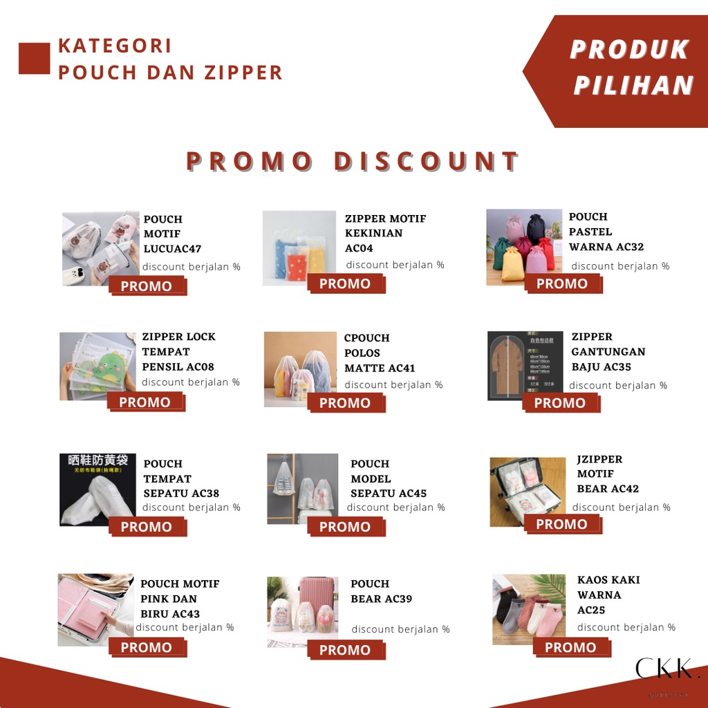 ★ODS★Tempat Pensil / Tas Pounch AC08 Kosmetik Transparan Pencil Motif Karakter Impor