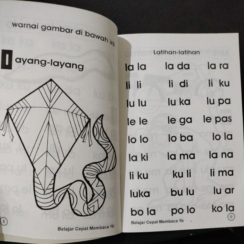 buku belajar cepat membaca 1a dan 1b 32 halaman 15x24cm