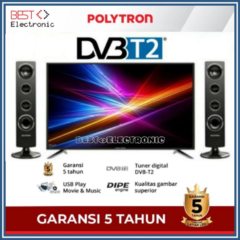 LED TV DIGITAL 32 inch Polytron PLD 32TV1755 / 32TV0755 / 32TV1855 - CINEMAX DIGITAL