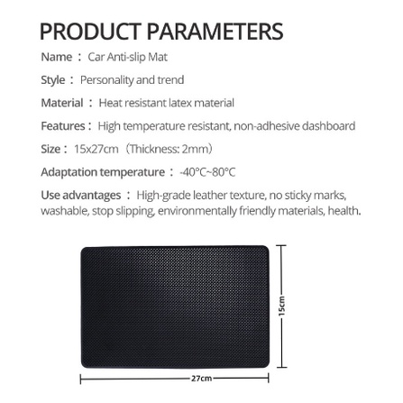 1 Pc Universal Car Dashboard Non Slip Grip Sticky Pad Phone Holder Mat Anti-skid Silicone Mat Car Mat Car Interior Accessories