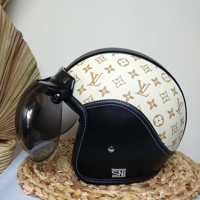 helm wanita dewasa sni helm bogo kulit dewasa helm bogo motif lv