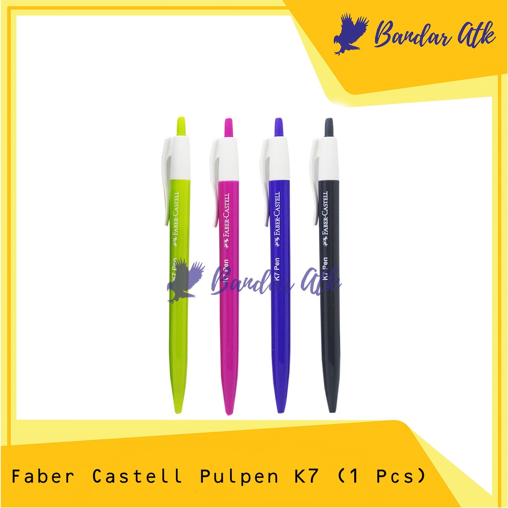 

FABER CASTELL Pen K7 0.7mm Ink Black Pulpen Pena Ballpoint [1 PCS]