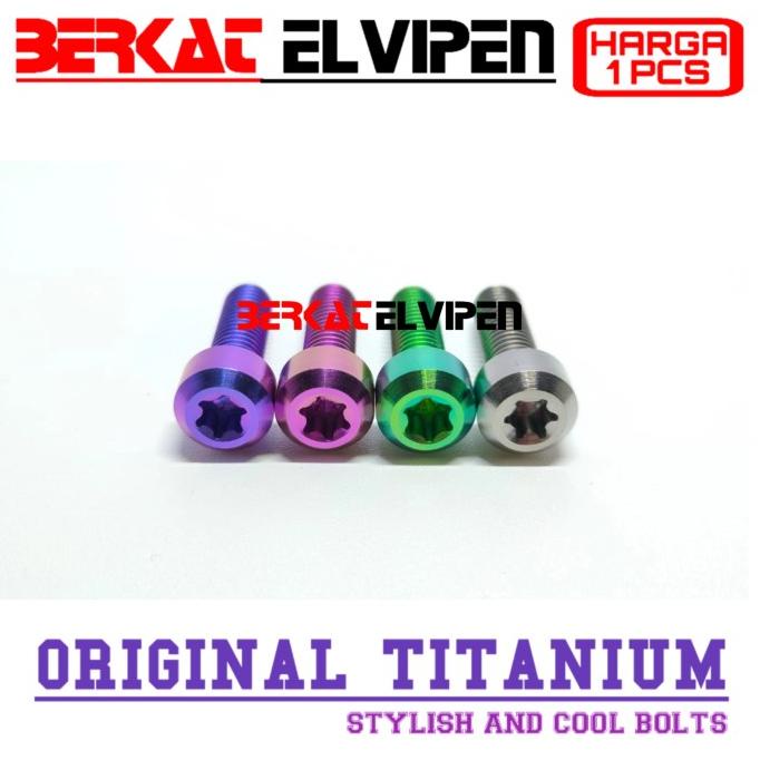 Baut Titanium M8x30 Drat 12 Panjang 30mm 3cm