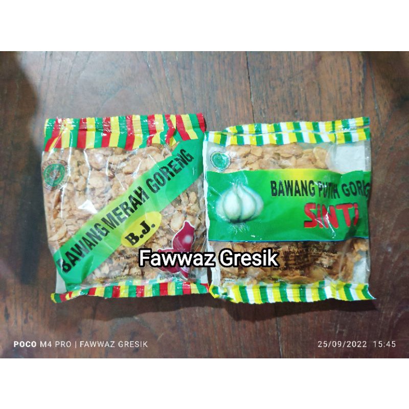 Bawang Merah Goreng BJ 50gr / Bawang Putih Goreng Sinti 50 gr Renyah