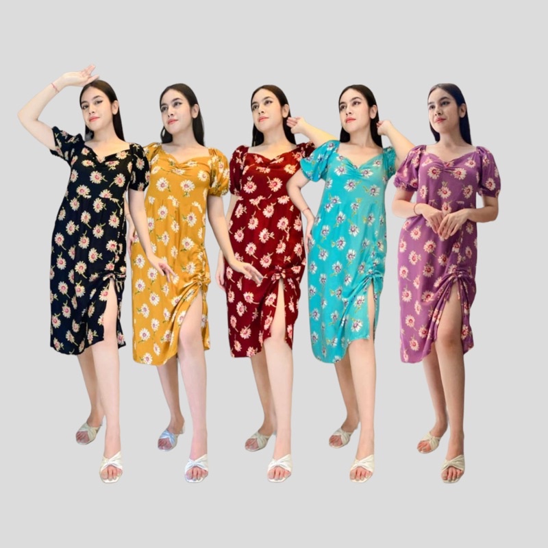 Homedress Gemoy Yoza | Dress / Daster kekinian / Daster serut paha / Daster seksi