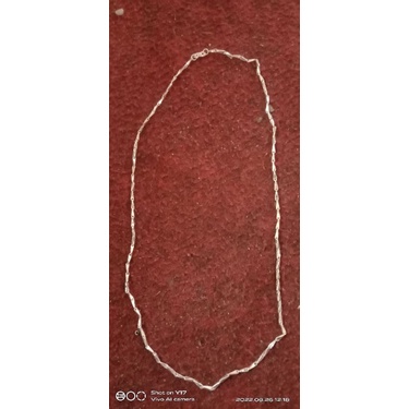kalung perak dewasa motif padi