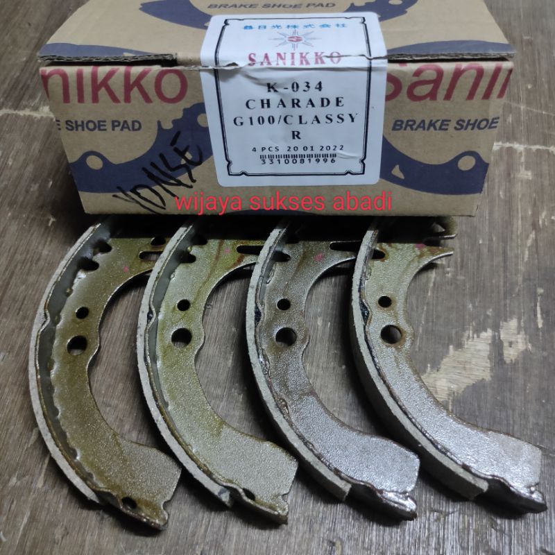 kampas rem belakang charade g102 brake shoe