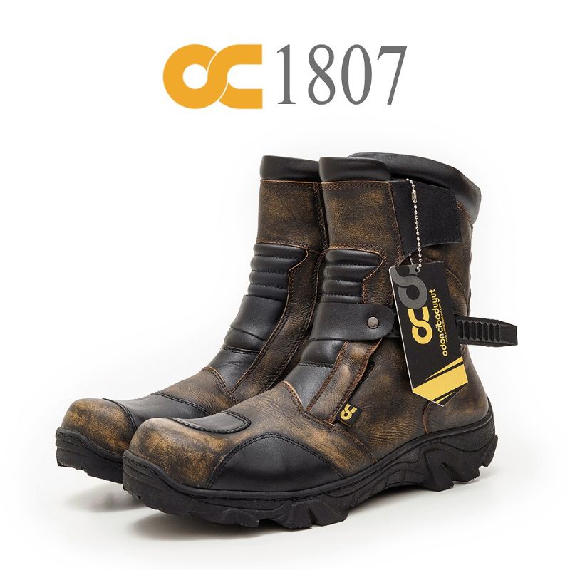 OC1807,SEPATU KULIT BOOTH SAFETY PRIA TOURING ODON CIBADUYUT