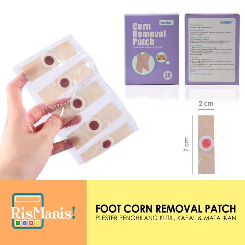 FOOT CORN REMOVAL PATCH - Koyo Kaki Ampuh Plester Penghilang Kutil Kapalan Mata Ikan Tanpa Efek