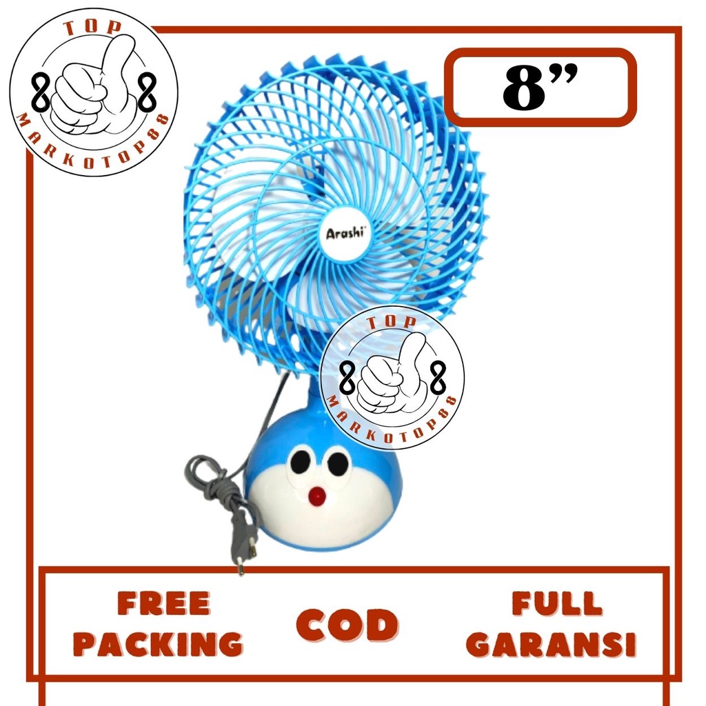 KIPAS ANGIN DUDUK ARASHI AR 138 KIPAS ANGIN MINI PORTABLE KARAKTER KIPAS ANGIN MEJA DUDUK MURAH BESA