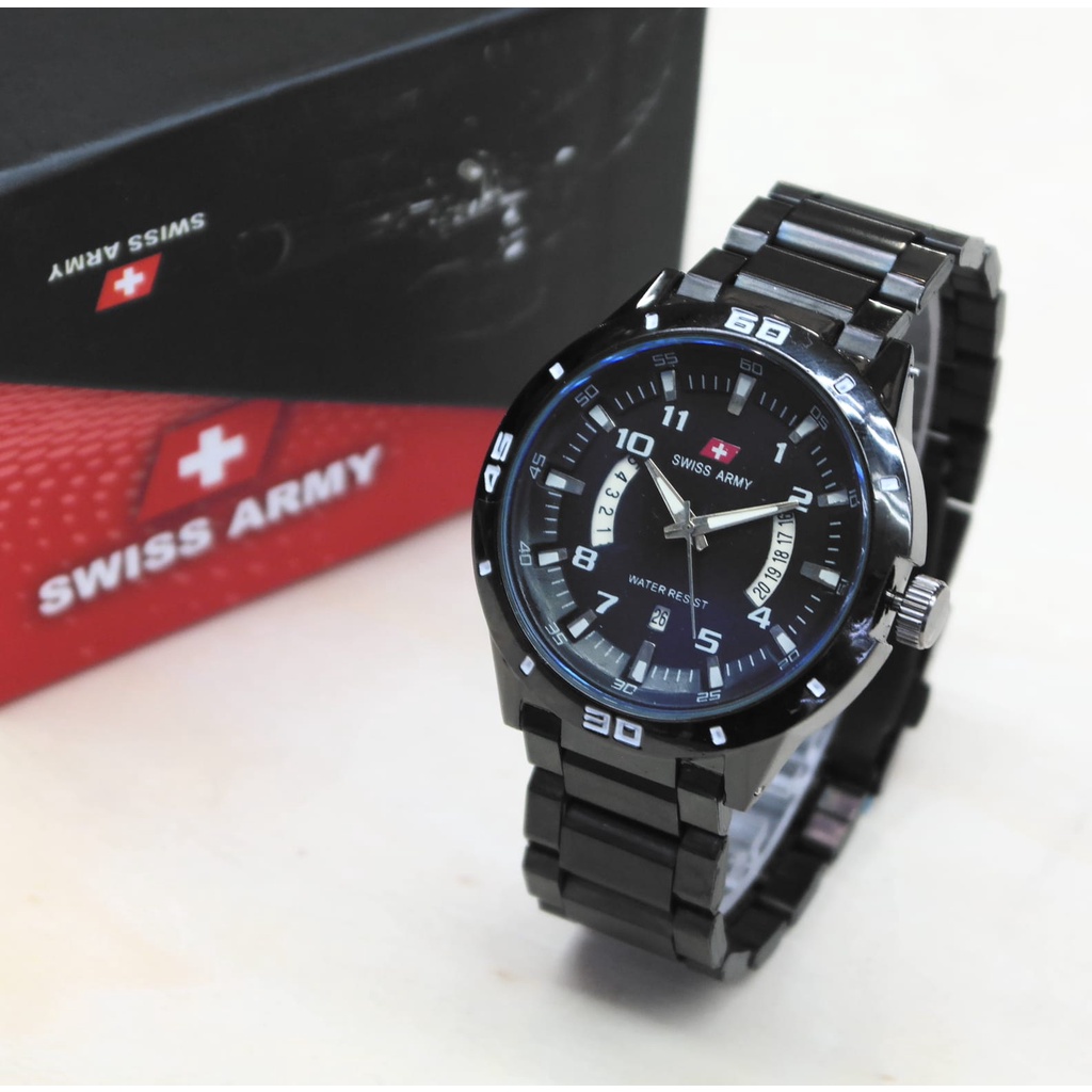 Jam Tangan Pria Terbaru 2022 Tanggal Jam Tali Rantai Jam Tangan Kuarsa Kasual Pria + Kotak