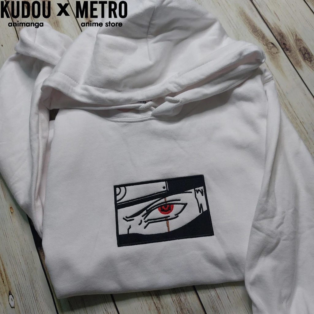 Hoodie Kakashi Eyes Embroidery Anime Manga Naruto Premium Unisex