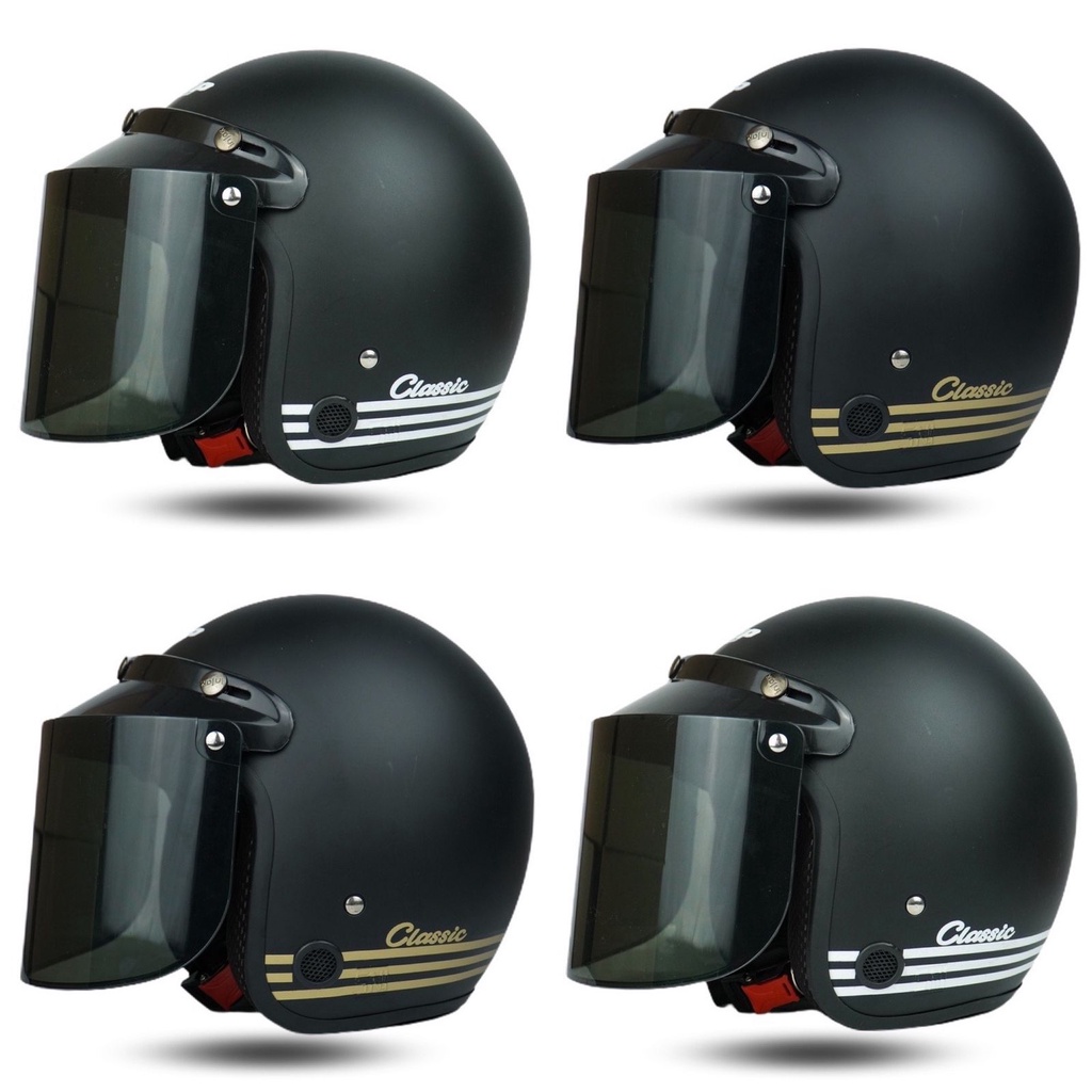 Helm Bogo Retro Dewasa Full Leher Motor SNI Retro Classic SNI
