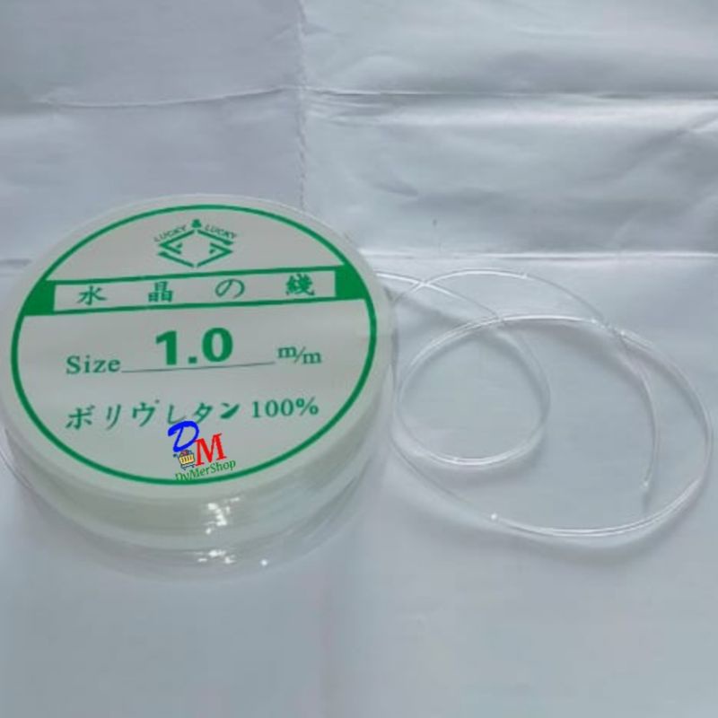 Tali senar karet elastis ketebalan 1,0 - karet gelang bening elastis
