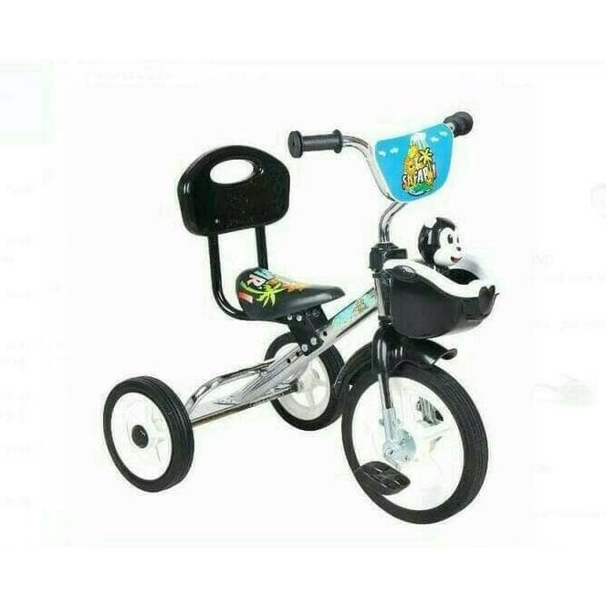 Mainan Anak Sepeda Roda Tiga Senderan Keranjang Musik/Khusus Gojek