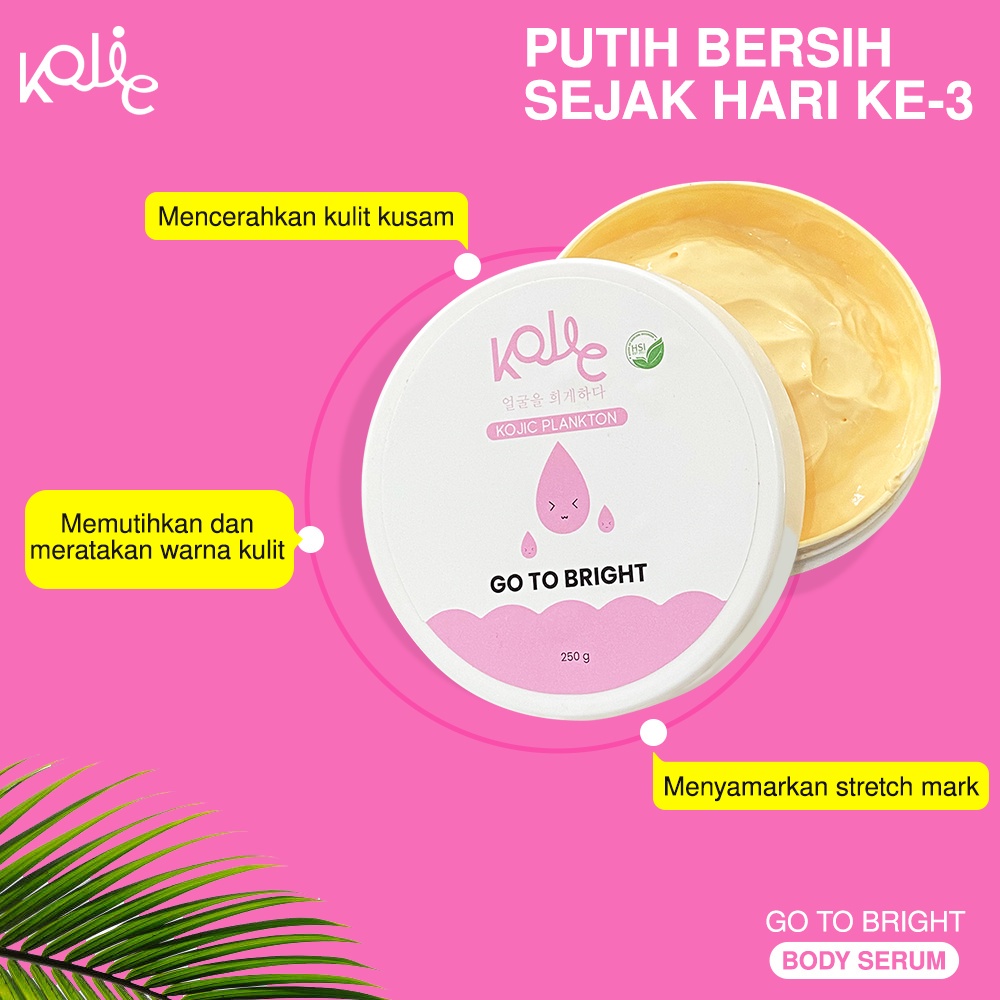 Body Cream Kojic Plankton BPOM Go to Bright