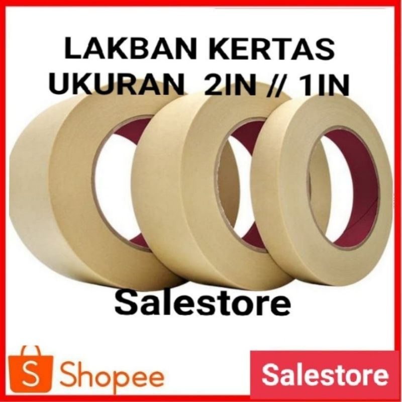 

Lakban Kertas 1 IN// 2IN / 20 YARD //Masking Tape //ISOLASI DOUBLE TAPE