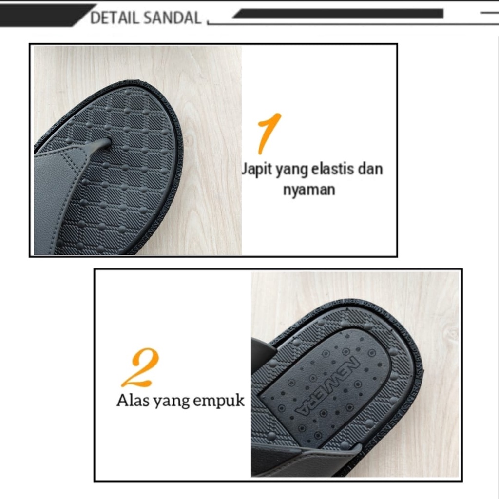 gos NEW ERA MB E 8029  SANDAL JAPIT Pria Sendal Karet Pria 39-43