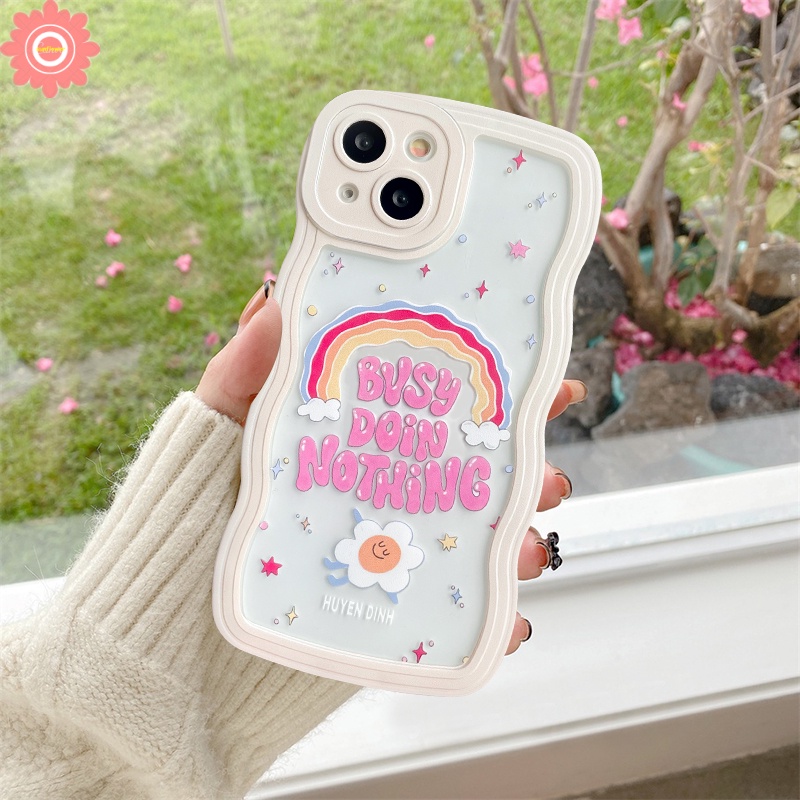 Soft Case Motif Pelangi Untuk OPPO A17 A16 A12 A15s A7 A5s A15 A57 A55 A1K A17k Reno 5 6 7 8 4F 4Lite A96K A95 A54 A76 F9 A16 A33E A53 A52 A3s A16 Cover Pelindung Bahan TPU