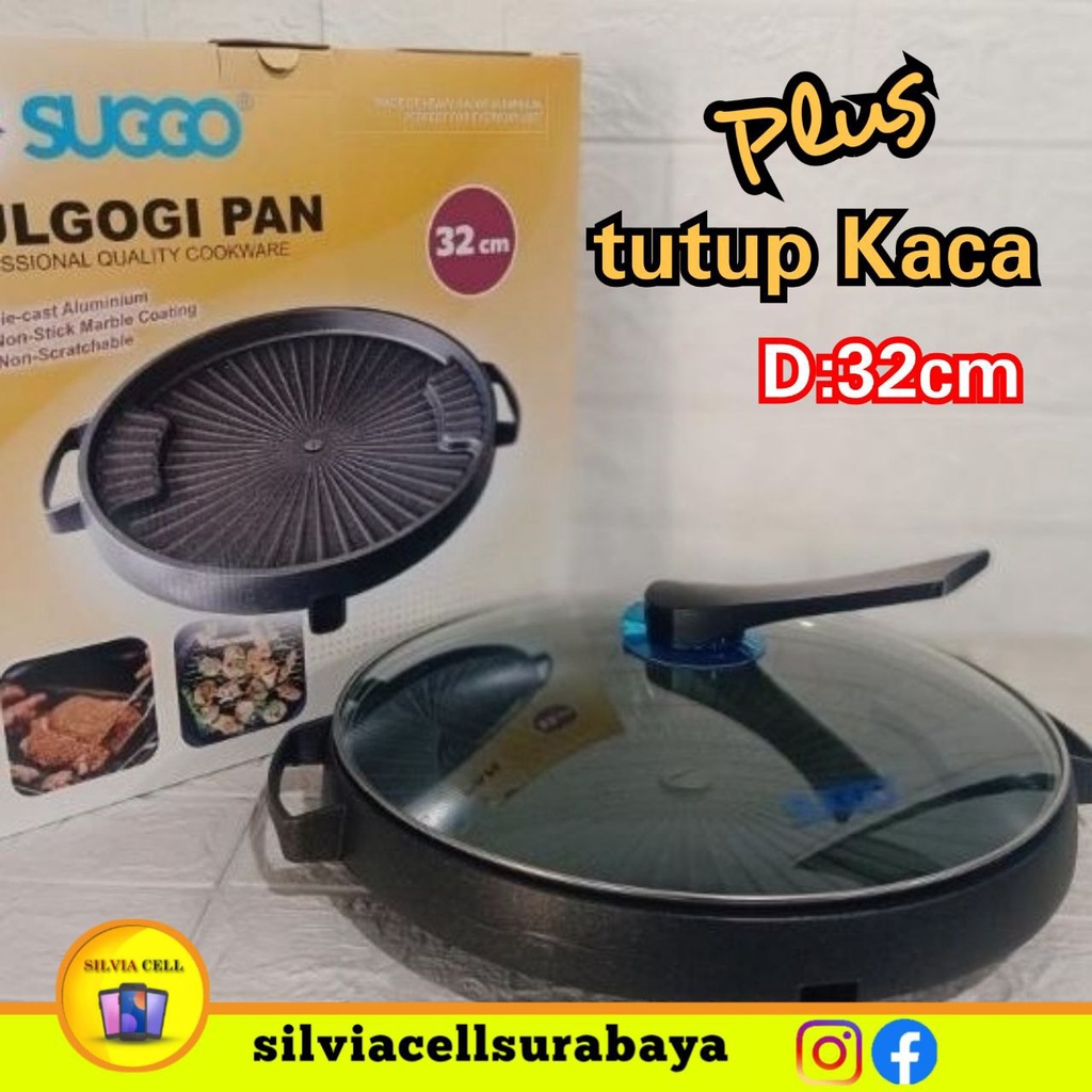 Jual Suggo Bulgogi Grill Pan 32cm Alat Panggang Korea Anti Lengket