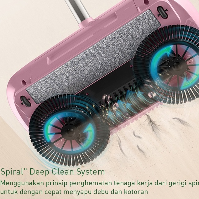 Sapu Otomatis Alat Pel Lantai Otomatis M2 Clear Mop Alat Pel Praktis Kain Refill Pel Refill Kain Sapu Ultra Broom Sapu Dorong Pembersih Lantai Pembersih Debu