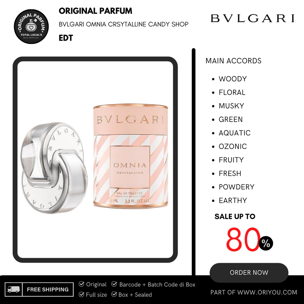 Parfum original Bvlgari Omnia Crsytalline Candy Shop